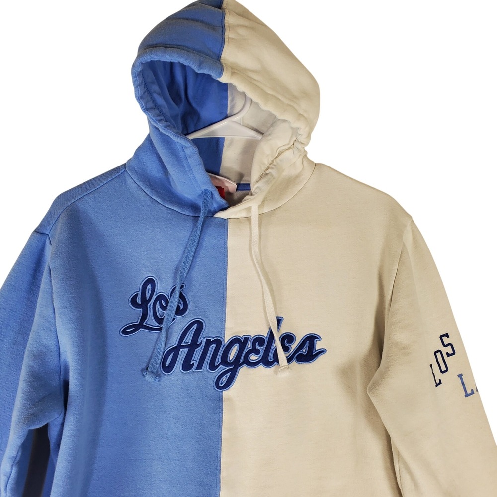 Mitchell & Ness Los Angeles Lakers Split Hoodie Blue Cream Small NBA HWC